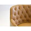 Mobital Ellington Modern Leather Arm Chair with Wood Legs in Caramel/Black