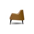 Mobital Ellington Modern Leather Arm Chair with Wood Legs in Caramel/Black