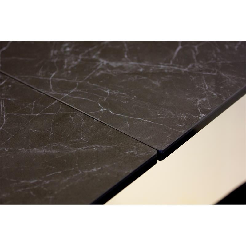 Mobital The W Modern Ceramic and Tempered Glass Top Dining Table in Black