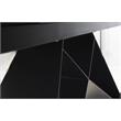 Mobital The W Modern Ceramic and Tempered Glass Top Dining Table in Black