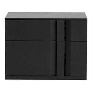 Mobital Carbon Modern Wood Right Side Facing Night Table in Matte Black