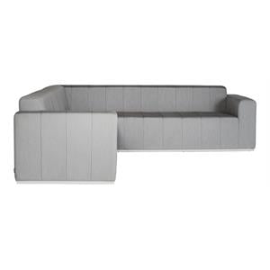 Mobital Redondo 17&quot 2-piece Fabric Sectional in Sunbrella Heather Gray/White