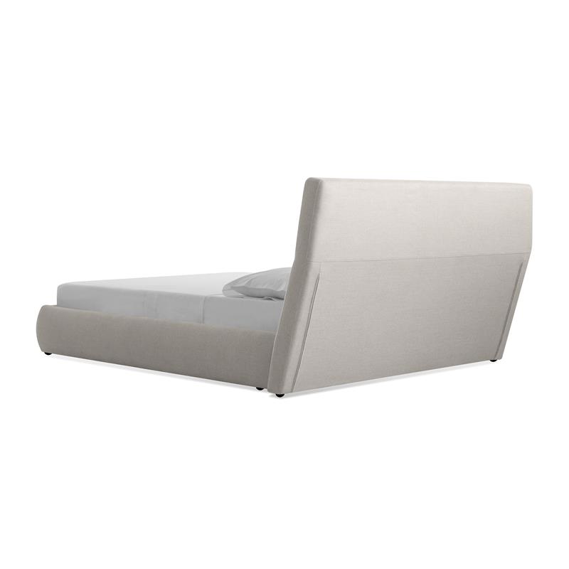 Mobital Lunar Modern Polyester Blend Fabric Queen Storage Bed in Gray Tweed