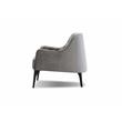 Mobital Ellington Modern Velvet Arm Chair with Black Wood Legs in Pewter