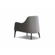 Mobital Ellington Modern Velvet Arm Chair with Black Wood Legs in Pewter