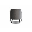 Mobital Ellington Modern Velvet Arm Chair with Black Wood Legs in Pewter
