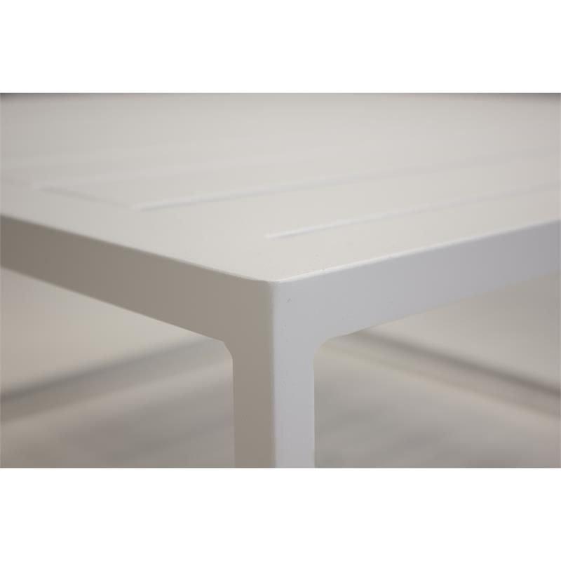 Mobital Tofino Modern Metal and Aluminium Coffee Table in White