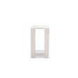 Mobital Ambleside Modern Metal End Table with Aluminium Frame in White