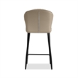Mobital Ariel Counter Stool Wheat Leather- Black  Legs