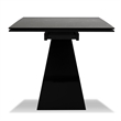 Mobital The W Dining Table Carrera Ceramic on Glass- Black  Frame