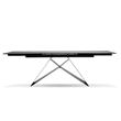 Mobital The W Dining Table Carrera Ceramic on Glass- Black  Frame