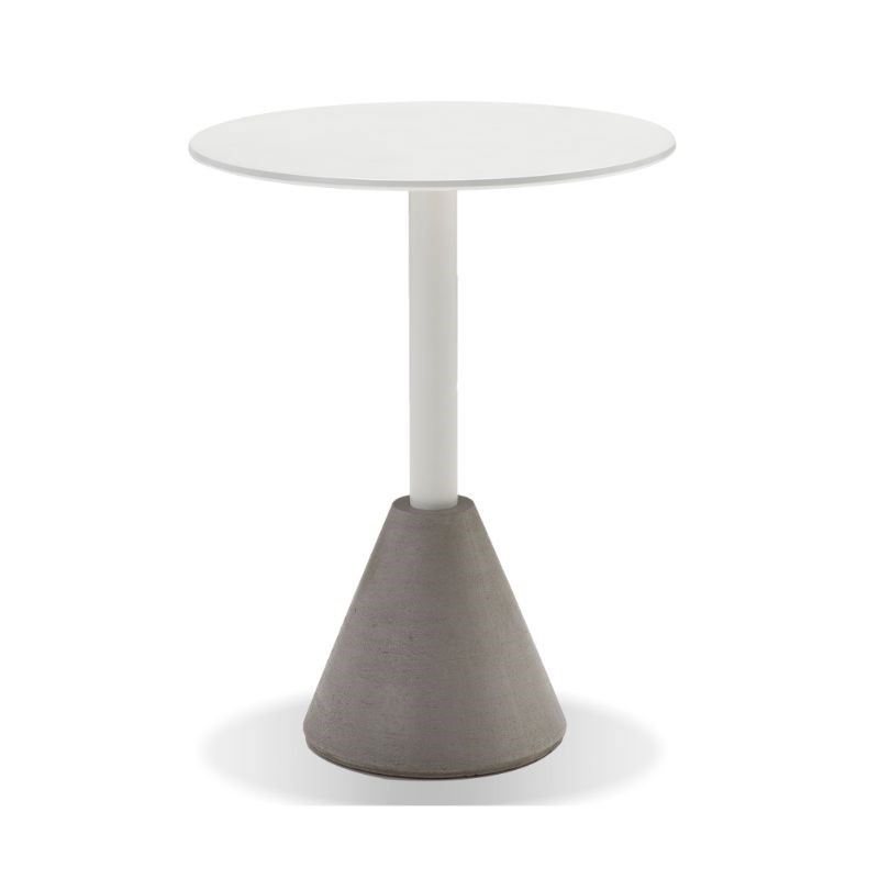 Mobital Cayo Dining Table White Solid Surface With White  Frame