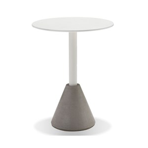 Mobital Cayo Dining Table White Solid Surface With White  Frame