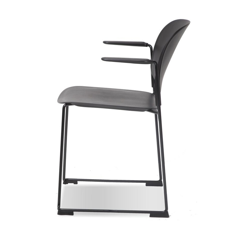 Mobital Pringle Stackable Arm Chair Black- Black  Legs Set Of 4