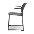 Mobital Pringle Stackable Arm Chair Black- Black  Legs Set Of 4