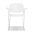 Mobital Pringle Stackable Arm Chair White- White  Legs Set Of 4