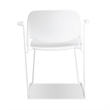 Mobital Pringle Stackable Arm Chair White- White  Legs Set Of 4