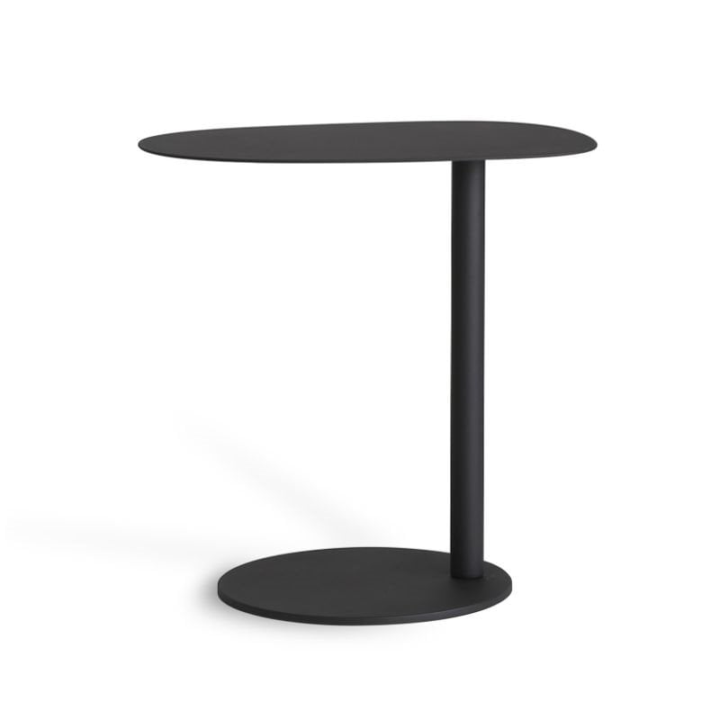 Mobital Perch Modern Powder Coated Steel Top and Frame End Table in Matte Black