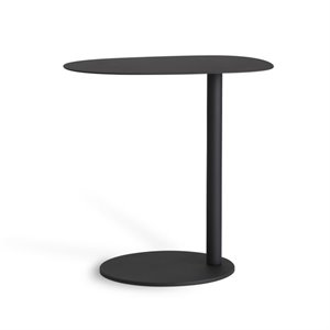 Mobital Perch Modern Powder Coated Steel Top and Frame End Table in Matte Black