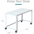 Hirsh Ready-to-assemble 48-inch Wide Mobile Metal Desk White