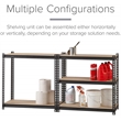 Iron Horse 2300 Riveted Metal Shelving 5-Shelf Unit 18D x 36W x 72H Black