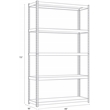 Iron Horse 2300 Riveted Metal Shelving 5-Shelf Unit 18D x 48W x 72H Black