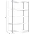 Iron Horse 2300 Riveted Metal Shelving 5-Shelf Unit 24D x 48W x 72H Black
