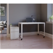 Hirsh 20-in Deep Mobile Pedestal File 2-Drawer Box/File Full Width Pull White