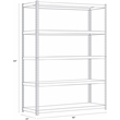 Iron Horse 3800 Riveted Metal Shelving 5-Shelf 24Dx48Wx84H Black