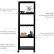 Space Solutions RTA 72-inch High Mobile 5-Shelf Metal Bookcase Black