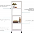 Space Solutions RTA 72-inch High Mobile 5-Shelf Metal Bookcase White