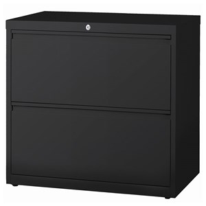 Hirsh 36-in Wide HL8000 Series Metal 2 Drawer Lateral File Cabinet Black