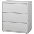 Hirsh 36-in Wide HL8000 Series Metal 3 Drawer Lateral File Cabinet Light Gray