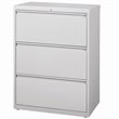 Hirsh 36-in Wide HL8000 Series Metal 3 Drawer Lateral File Cabinet Light Gray