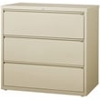 Hirsh 42-in Wide HL8000 Series Metal 3 Drawer Lateral File Cabinet Putty/Beige