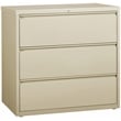 Hirsh 42-in Wide HL8000 Series Metal 3 Drawer Lateral File Cabinet Putty/Beige