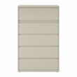 Hirsh 42-in Wide HL8000 Series Metal 5 Drawer Lateral File Cabinet Putty/Beige