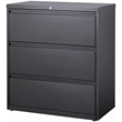 Hirsh 36-in Wide HL8000 Series Metal 3 Drawer Lateral File Cabinet Charcoal