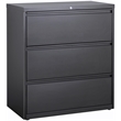 Hirsh 36-in Wide HL8000 Series Metal 3 Drawer Lateral File Cabinet Charcoal