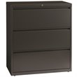 Hirsh 36-in Wide HL8000 Series Metal 3 Drawer Lateral File Cabinet Charcoal