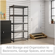 Iron Horse 2300 Riveted Wire Deck Metal Shelving 5-Shelf 18Dx36Wx72H Black