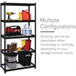 Iron Horse 2300 Riveted Wire Deck Metal Shelving 5-Shelf 18Dx36Wx72H Black