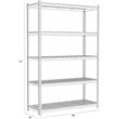 Iron Horse 2300 Riveted Wire Deck Metal Shelving 5-Shelf 18Dx36Wx72H Black