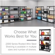 Iron Horse 2300 Riveted Wire Deck Metal Shelving 5-Shelf 18Dx36Wx72H Black