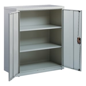 Hirsh 3 Shelf Welded Metal Storage Cabinet in Light Gray