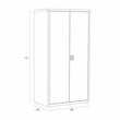 Hirsh Welded Metal Storage Cabinet with 4 Adjustable Shelves in Black