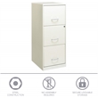Space Solutions 3 Drawer Vertical Metal File Cabinet with Lock Pearl White