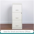 Space Solutions 3 Drawer Vertical Metal File Cabinet with Lock Pearl White