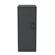 Space Solutions 3 Shelf Personal Metal Locker Storage Cabinet Locking Charcoal