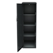Space Solutions 4 Shelf Personal Metal Locker Storage Cabinet Locking Charcoal